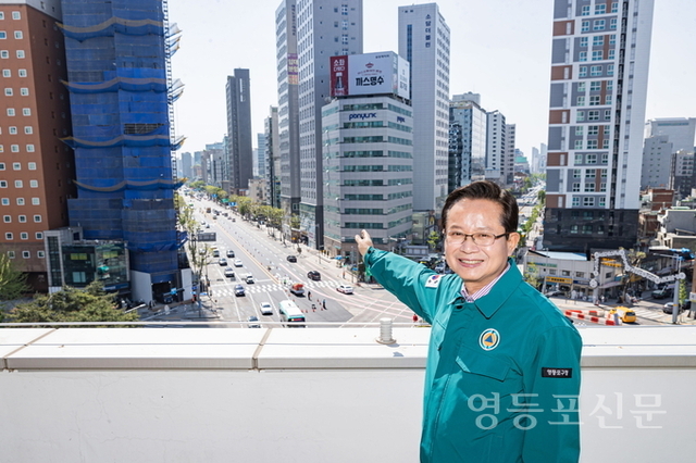 최호권 구청장, 영등포 로터리 현장 점검… 30일부터 임시도로 개통