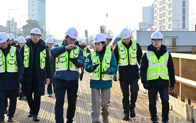 최호정 의장, 국회대로 지하차도 건설 현장 찾아 지반침하 점검