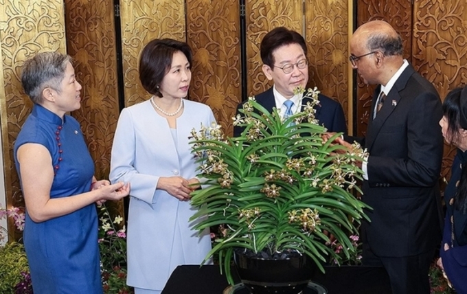 싱가포르에 '이재명·김혜경 蘭' 생겨…李대통령 "정말 영광"